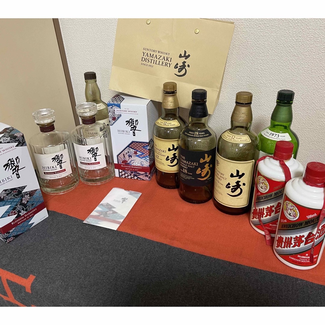 山崎空瓶一式（中身未洗淨) 食品/飲料/酒の酒(ウイスキー)の商品写真