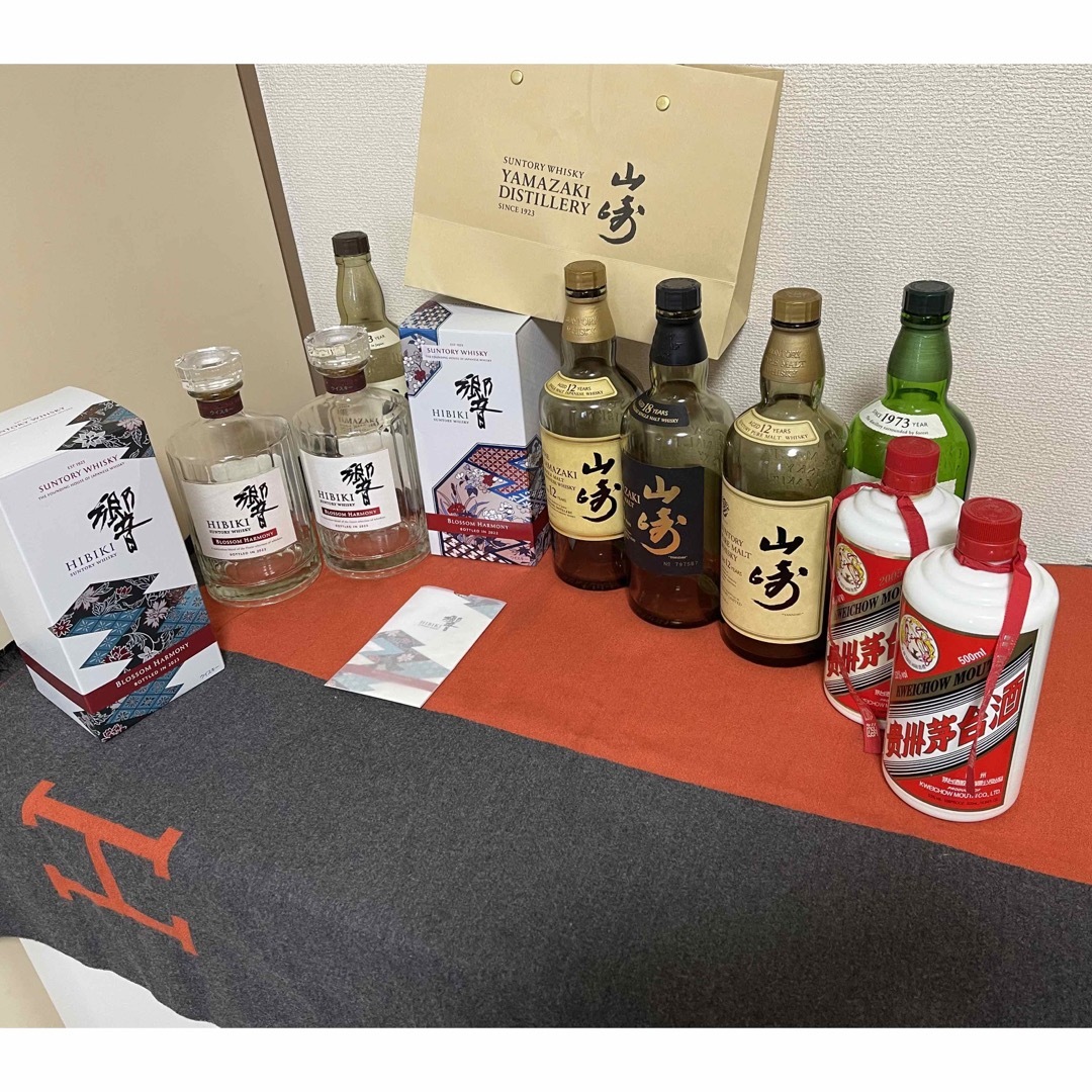 山崎空瓶一式（中身未洗淨) 食品/飲料/酒の酒(ウイスキー)の商品写真