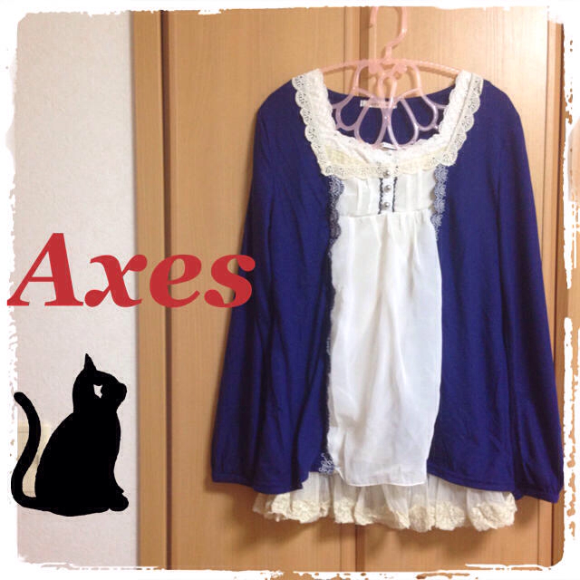 axes femme(アクシーズファム)のAxes♥︎青色カットソー レディースのトップス(カットソー(長袖/七分))の商品写真