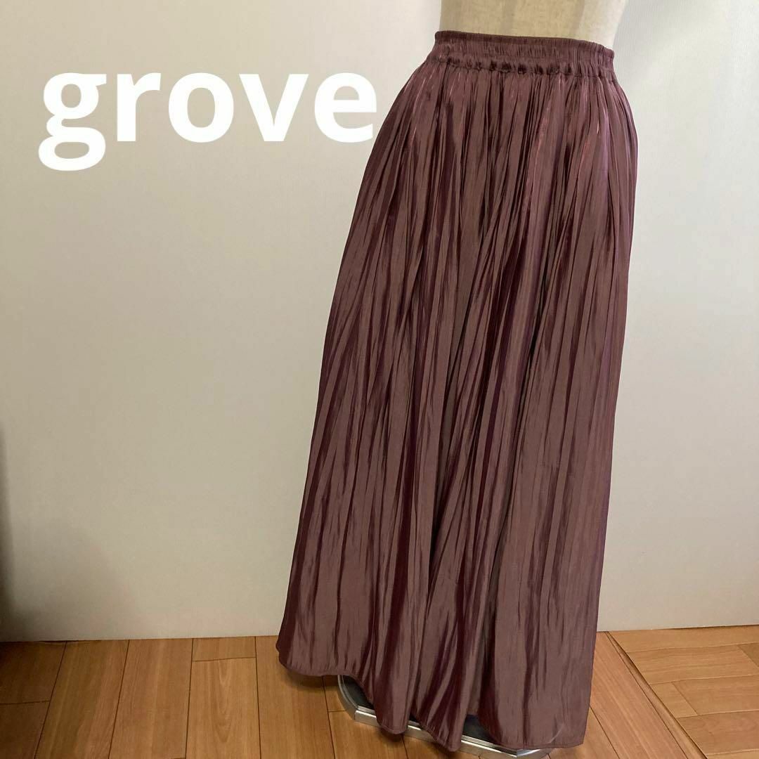 grove(グローブ)のグローブ　プリーツスカート(^^)3238 レディースのスカート(ロングスカート)の商品写真