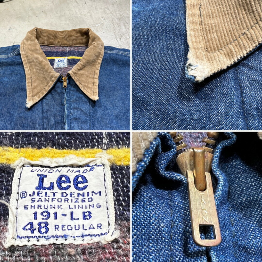 Lee(リー)のSPECIAL!! 50's~ 191-LB デニムジャケット size48 メンズのジャケット/アウター(Gジャン/デニムジャケット)の商品写真