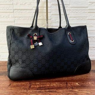 Gucci - GUCCI グッチ バンブー レザー ハンドバッグ トートバッグの