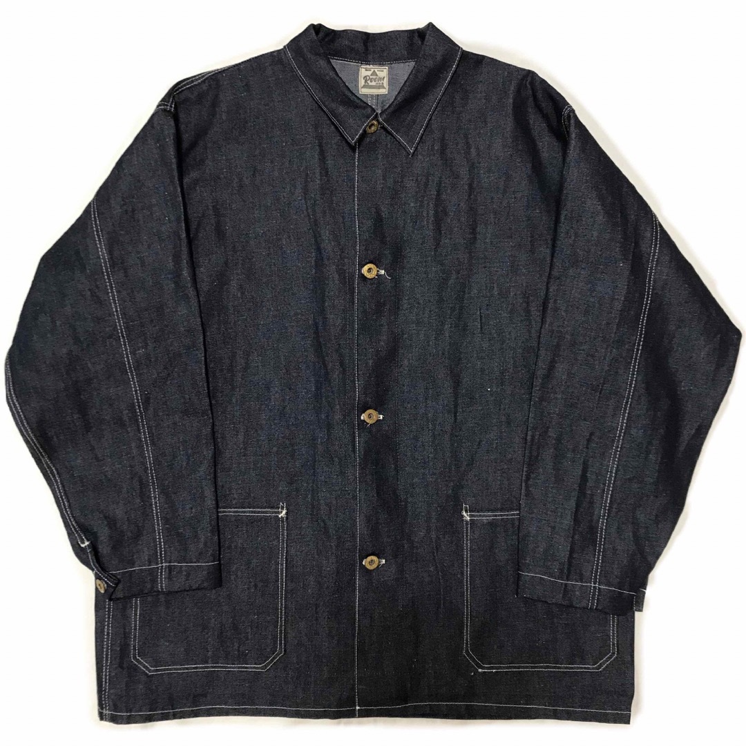 ハンドメイド デニム カバーオール 40s 大戦 M ドーナツボタン 2ポケ メンズのジャケット/アウター(カバーオール)の商品写真
