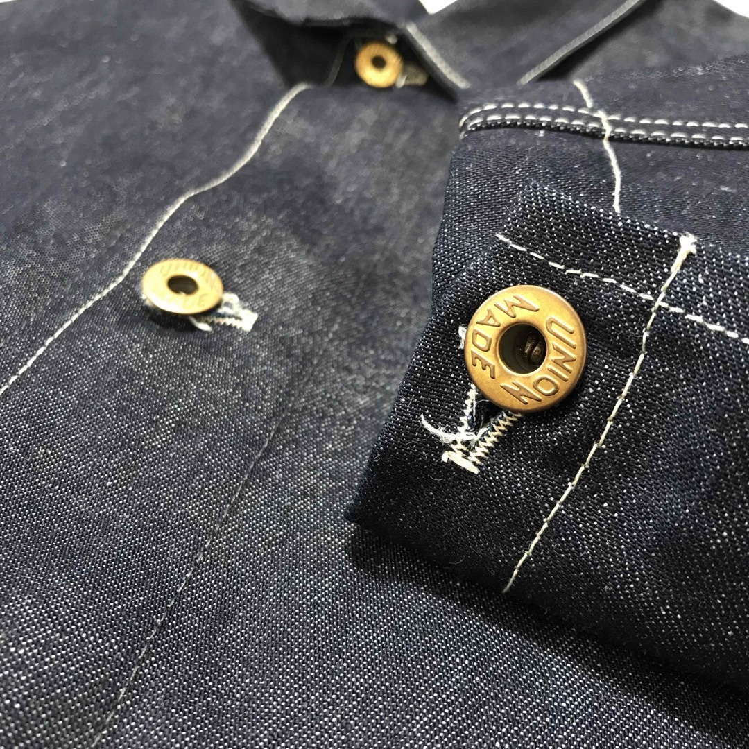 ハンドメイド デニム カバーオール 40s 大戦 M ドーナツボタン 2ポケ メンズのジャケット/アウター(カバーオール)の商品写真