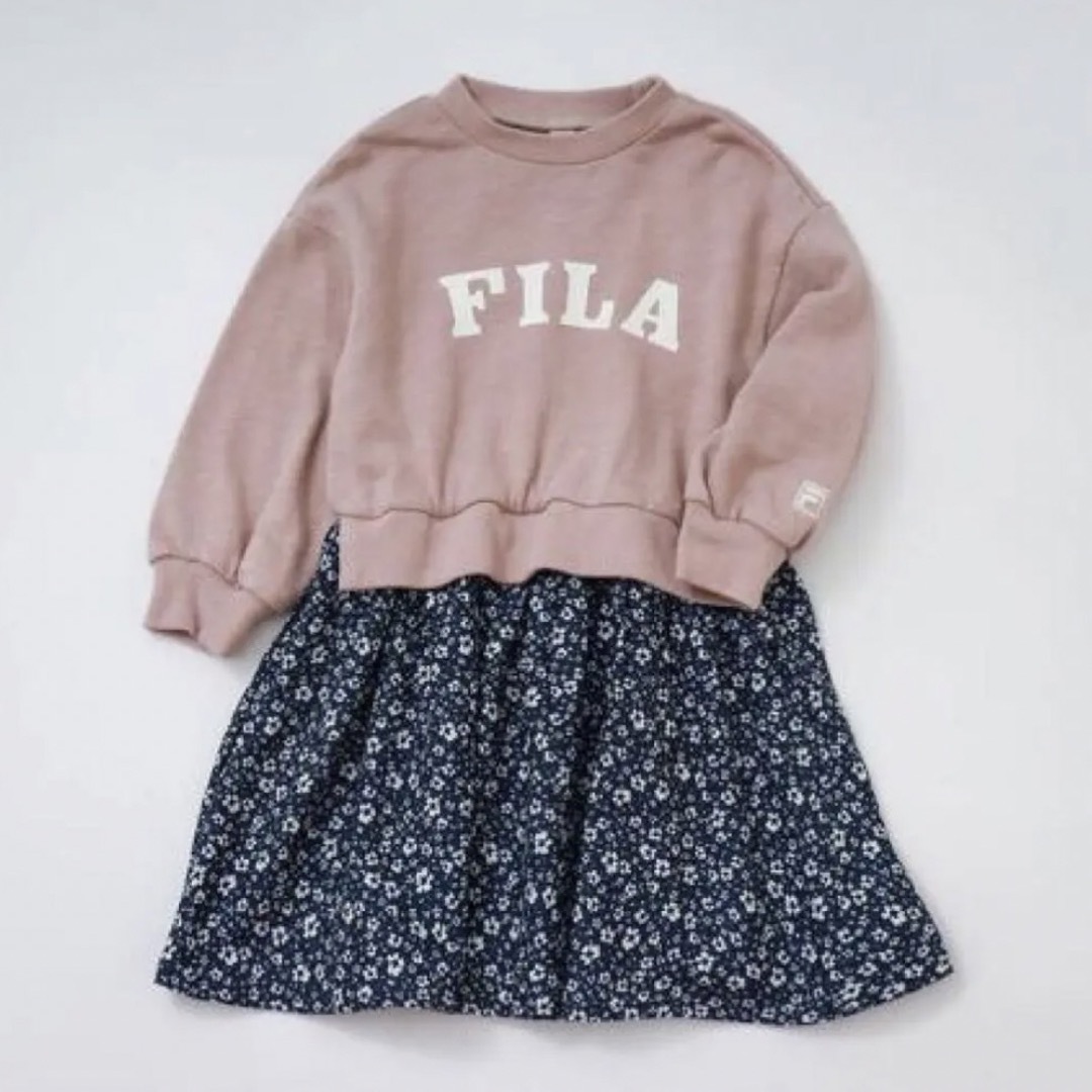 apres les cours(アプレレクール)のＦＩＬＡ　ドッキングワンピース キッズ/ベビー/マタニティのキッズ服女の子用(90cm~)(ワンピース)の商品写真