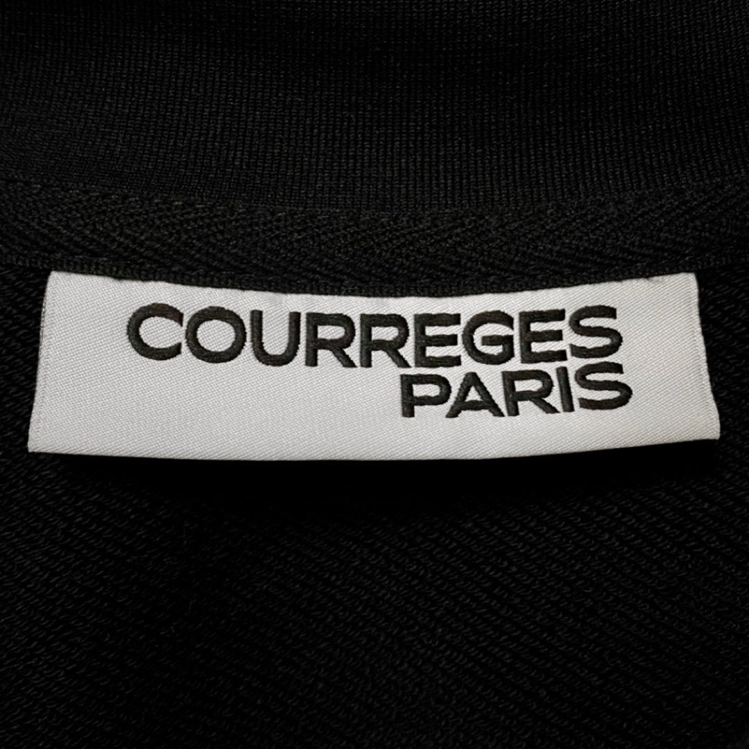 Courreges クレージュ　ロゴ　黒　ブラック　トレーナー　スウェット　美品