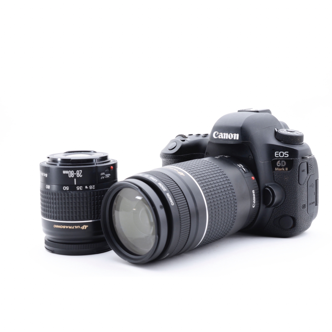 保証付きCanon EOS 6D Mark II 標準&望遠ダブルレンズセット