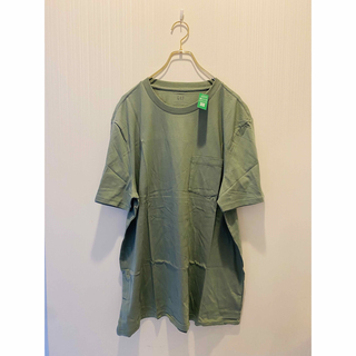 ギャップ(GAP)の新品　GAP オーガニックコットン　Tシャツ　メンズ　XL グリーン　半袖(Tシャツ/カットソー(半袖/袖なし))