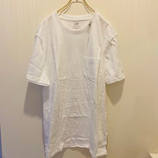 ギャップ(GAP)の新品　GAP オーガニックコットン　Tシャツ　半袖　白　メンズ　XL(Tシャツ/カットソー(半袖/袖なし))