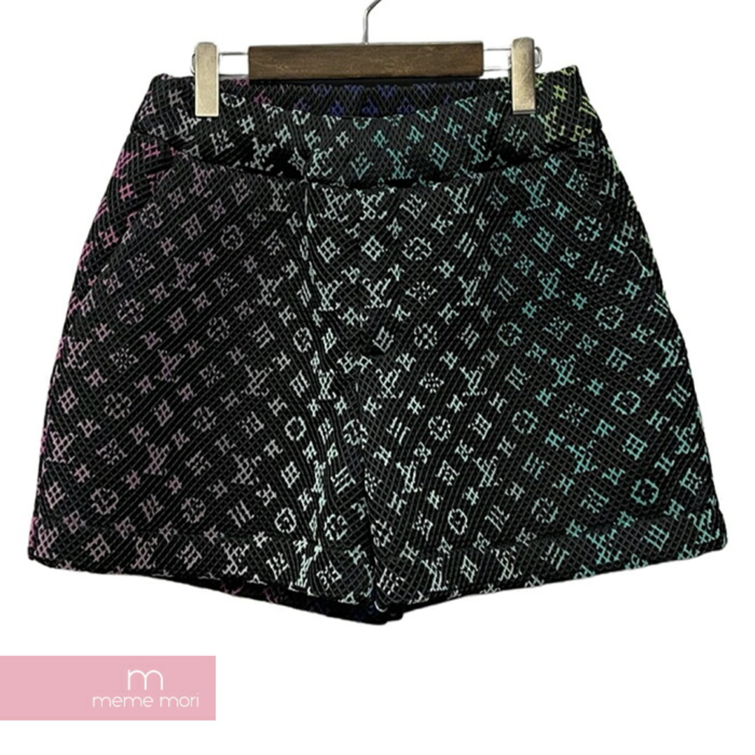 LOUIS VUITTON 2022SS Mesh Shorts 1A9V7Q ルイヴィトン メッシュショーツ ショートパンツ ハーフパンツ グラディエント･モノグラム パターン グラデーション 総柄ロゴ ブラック サイズ38【230915】【-A】【me04】