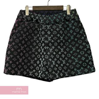 ルイヴィトン(LOUIS VUITTON)のLOUIS VUITTON 2022SS Mesh Shorts 1A9V7Q ルイヴィトン メッシュショーツ ショートパンツ ハーフパンツ グラディエント･モノグラム パターン グラデーション 総柄ロゴ ブラック サイズ38【230915】【中古-A】【me04】(スラックス/スーツパンツ)