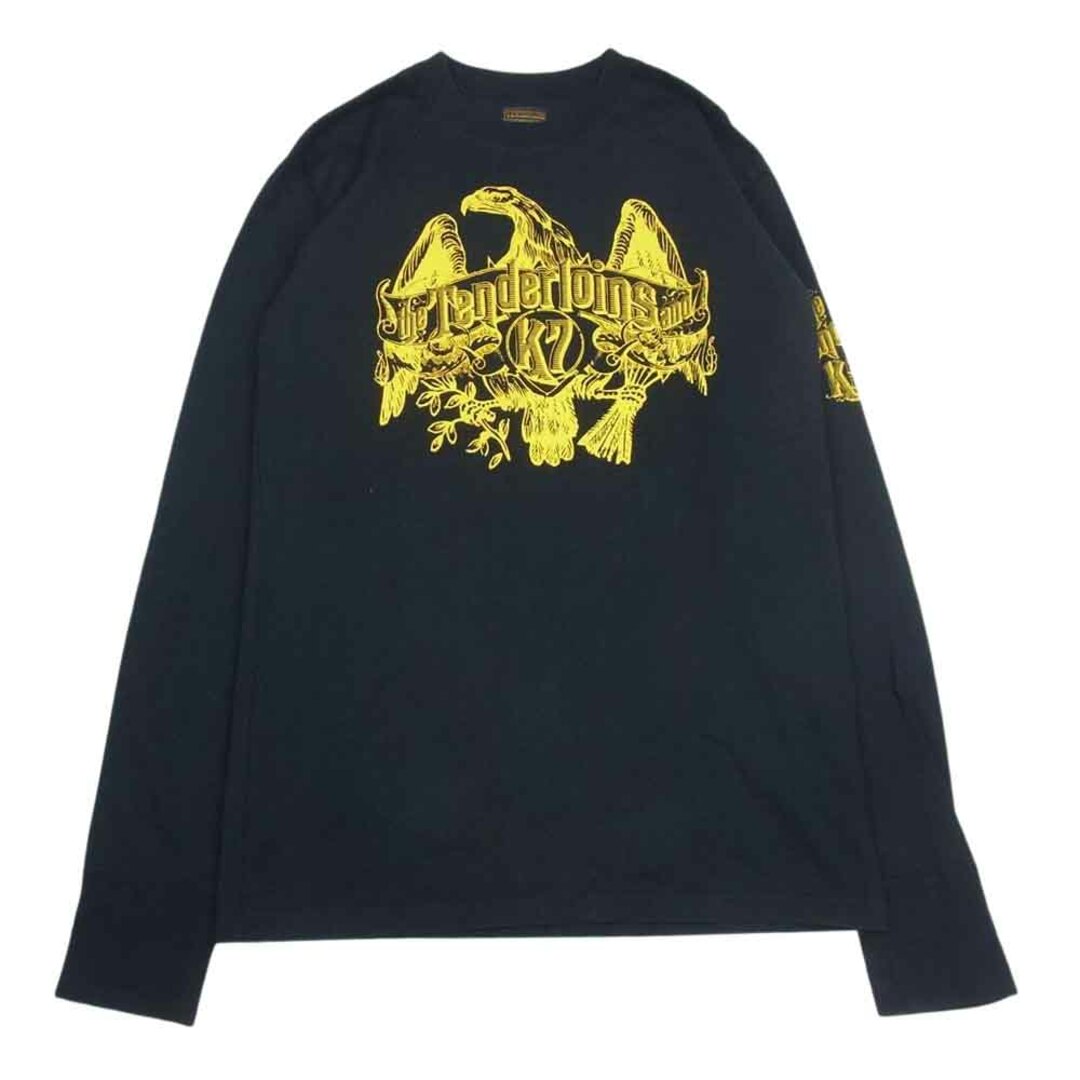 約46cm着丈TENDERLOIN テンダーロイン Ｔシャツ K7 イーグル ロングスリーブ TEE ブラック系