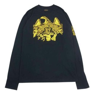 TENDERLOIN テンダーロイン Tシャツ サイズ:L ブランドロゴ 7分袖 フットボール (FOOTBALL SHT) クルーネック 20AW チャコール トップス カットソー ロンT ストリート カジュアル ブランド【メンズ】