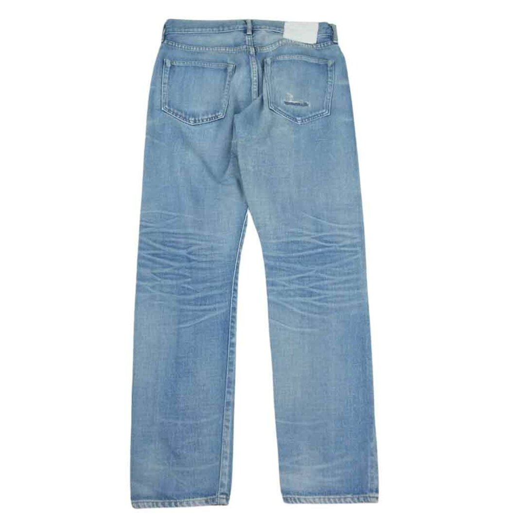 Ron Herman ロンハーマン 19SS 2720600084 DENIM ダメージ加工 クラッシュリペア ヴィンテージ加工 赤耳 ボタンフライ ストレート デニムパンツ インディゴブルー系 31