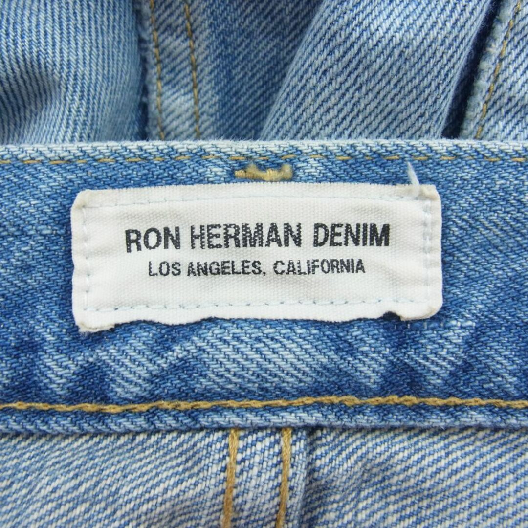 Ron Herman ロンハーマン 19SS 2720600084 DENIM ダメージ加工 クラッシュリペア ヴィンテージ加工 赤耳 ボタンフライ ストレート デニムパンツ インディゴブルー系 31