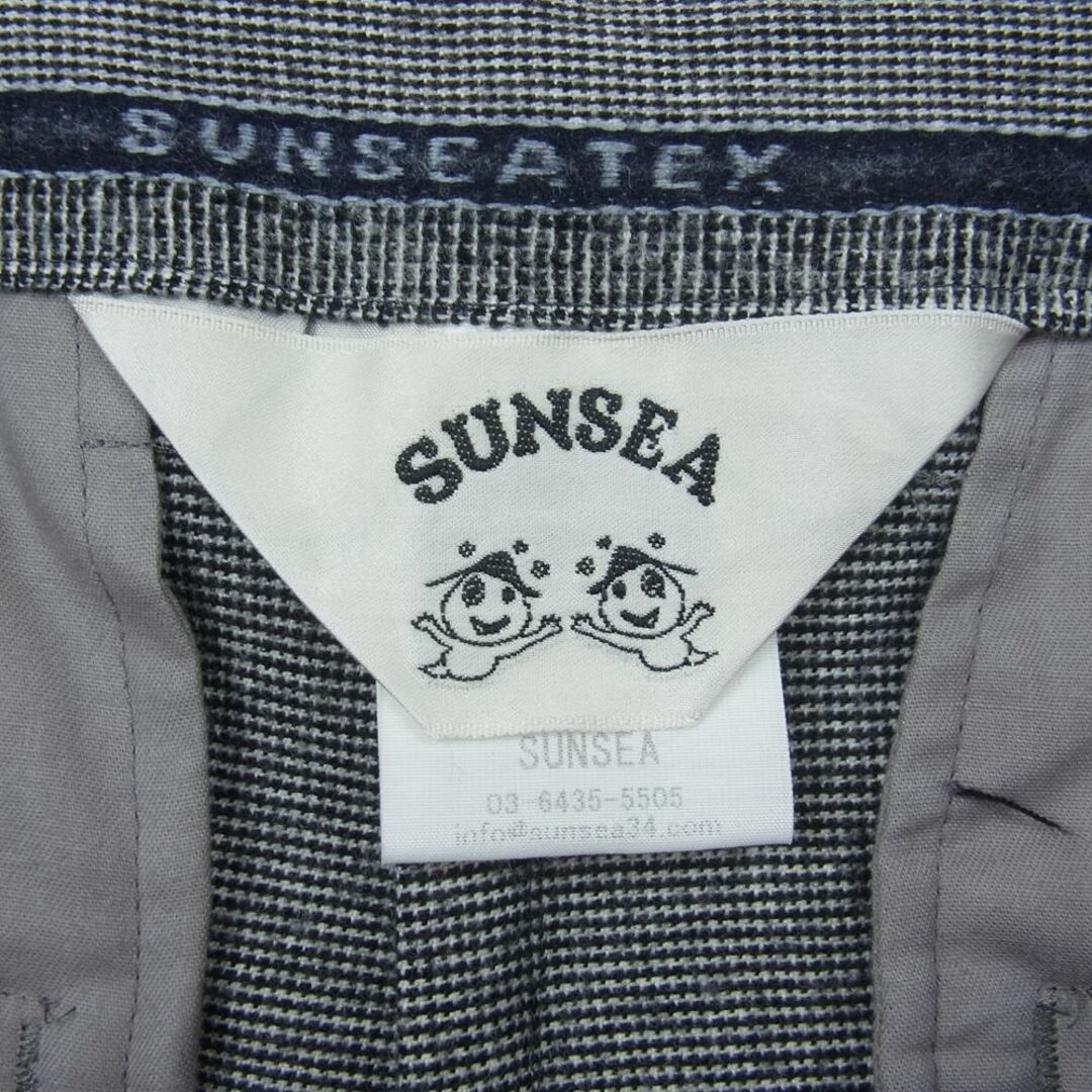 SUNSEA(サンシー)のSUNSEA サンシー 19AW 19A40 N.M BRUSHED TEKETEKE PANTS ウール スラックス ブラック系 ホワイト系 2【新古品】【未使用】【中古】 メンズのパンツ(その他)の商品写真