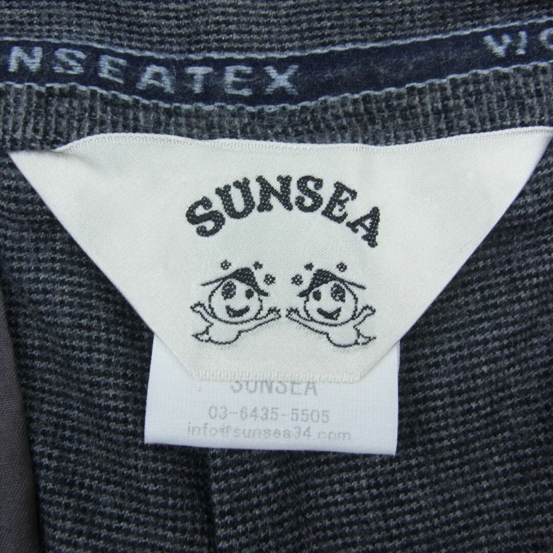 SUNSEA サンシー 19AW 19A43 N.M BRUSHED M2 PANTS ウール スラックス チャコール ブラック 2【新古品】【未使用】