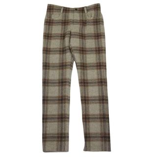 サンシー(SUNSEA)のSUNSEA サンシー 16AW 16A46 CHECK PANTS ウール チェック パンツ ブラウン系 ベージュ系 2【新古品】【未使用】【中古】(その他)