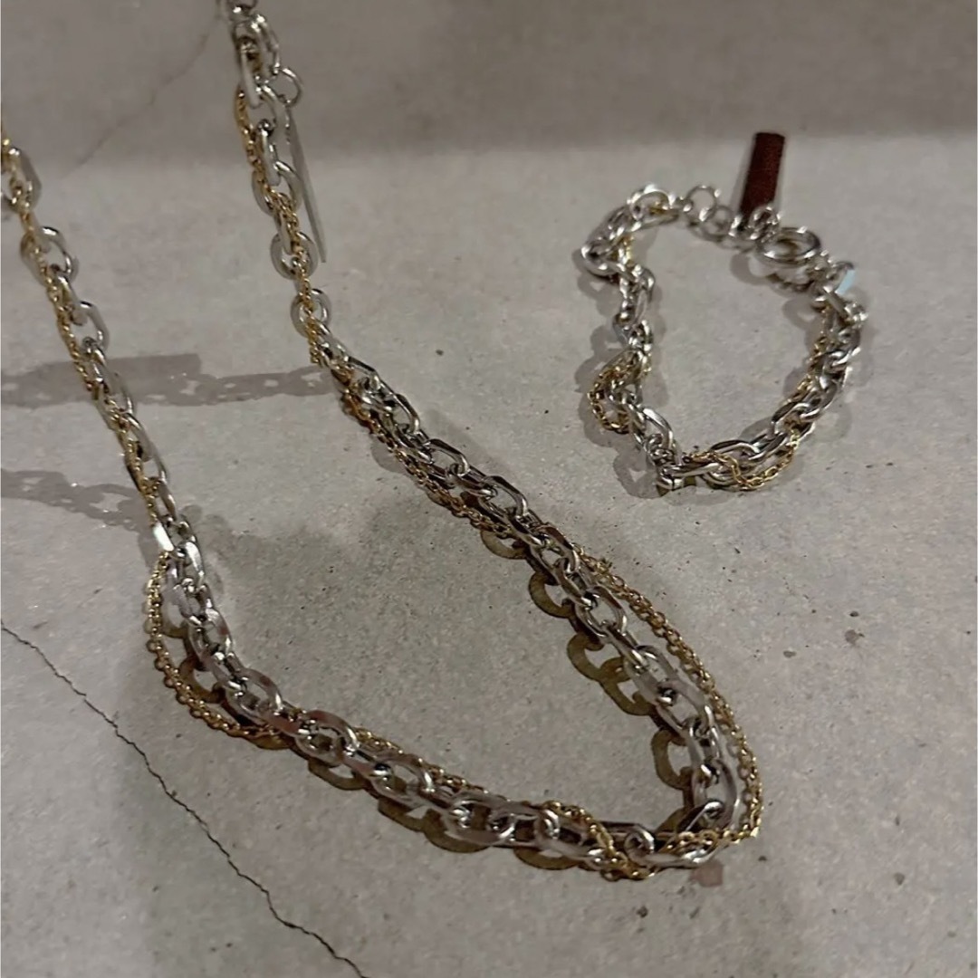 UN3D.(アンスリード)のContrast oval linkchain necklace No.1101 レディースのアクセサリー(ネックレス)の商品写真