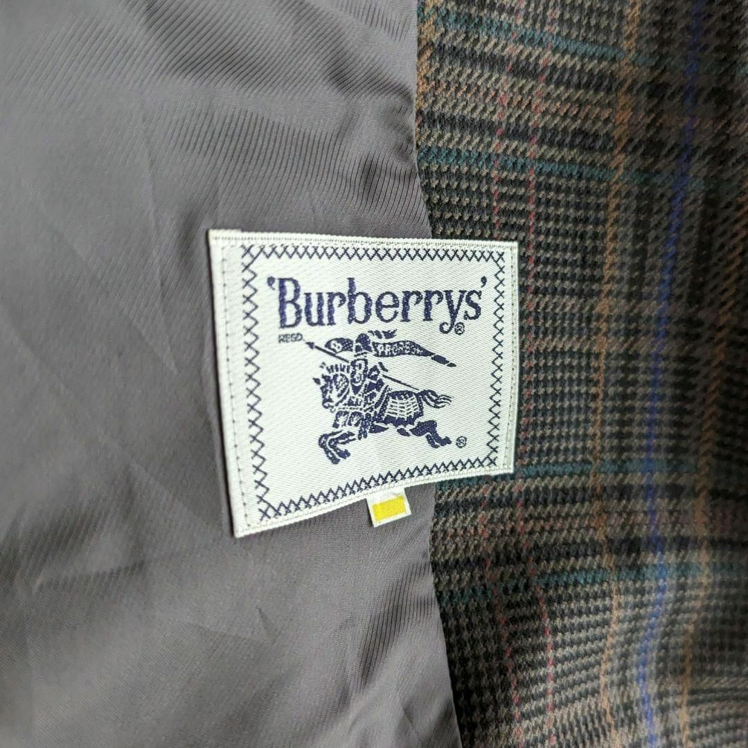 BURBERRY(バーバリー)の美品　バーバリーズ　チェック　ダブル　ジャケット　テーラードジャケット　シルク レディースのジャケット/アウター(テーラードジャケット)の商品写真