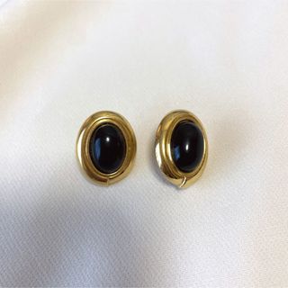 ヴィンテージ  黒　ピアス(ピアス)