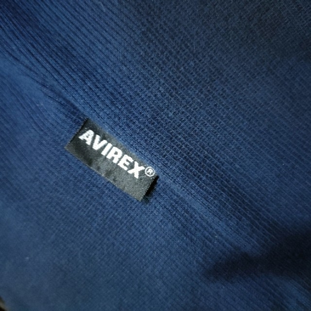 AVIREX(アヴィレックス)のAVIREX　VネックリブTシャツ　S ロイヤル メンズのトップス(Tシャツ/カットソー(半袖/袖なし))の商品写真