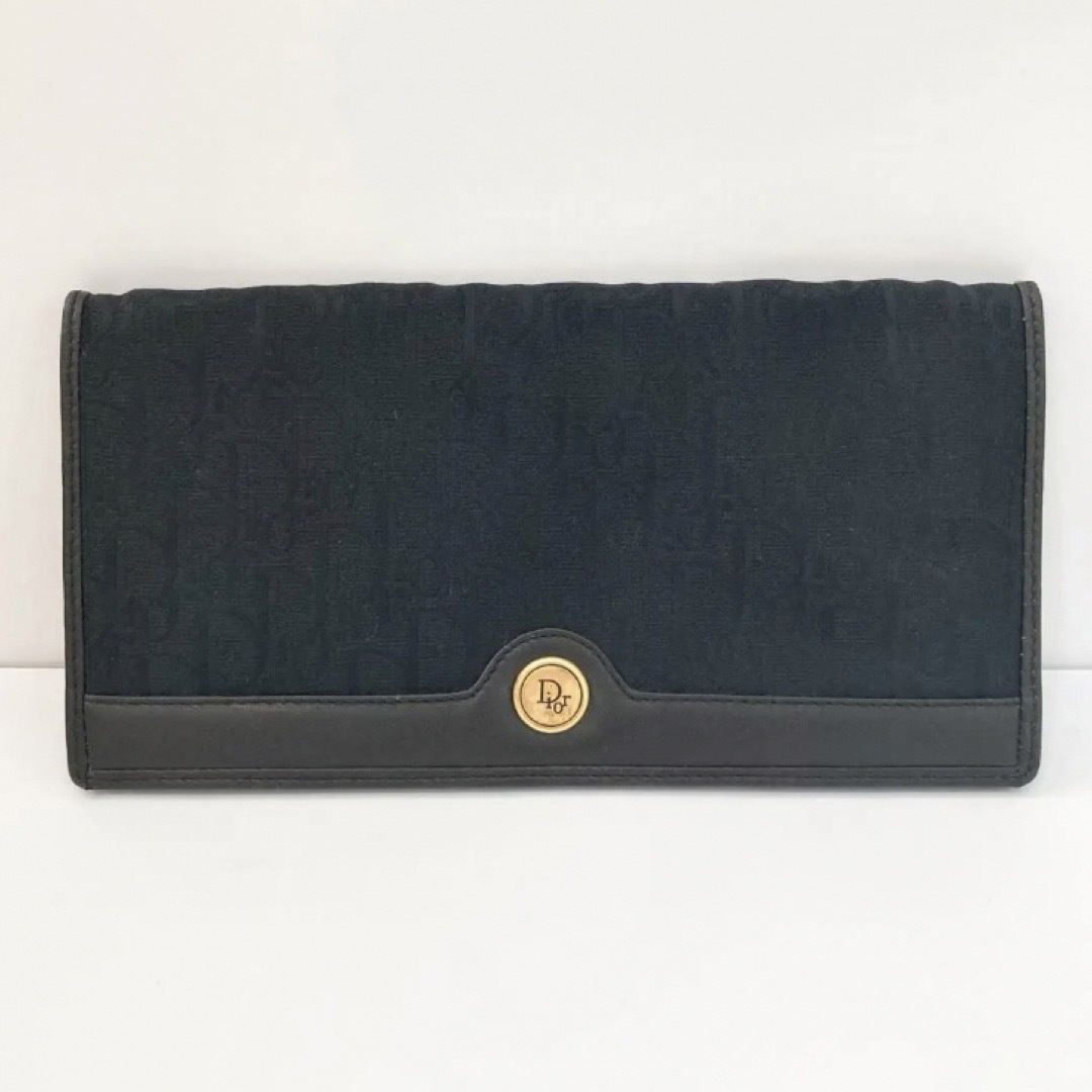 Dior クリスチャン ディオール 二つ折り長財布 ブラック 黒 | フリマアプリ ラクマ