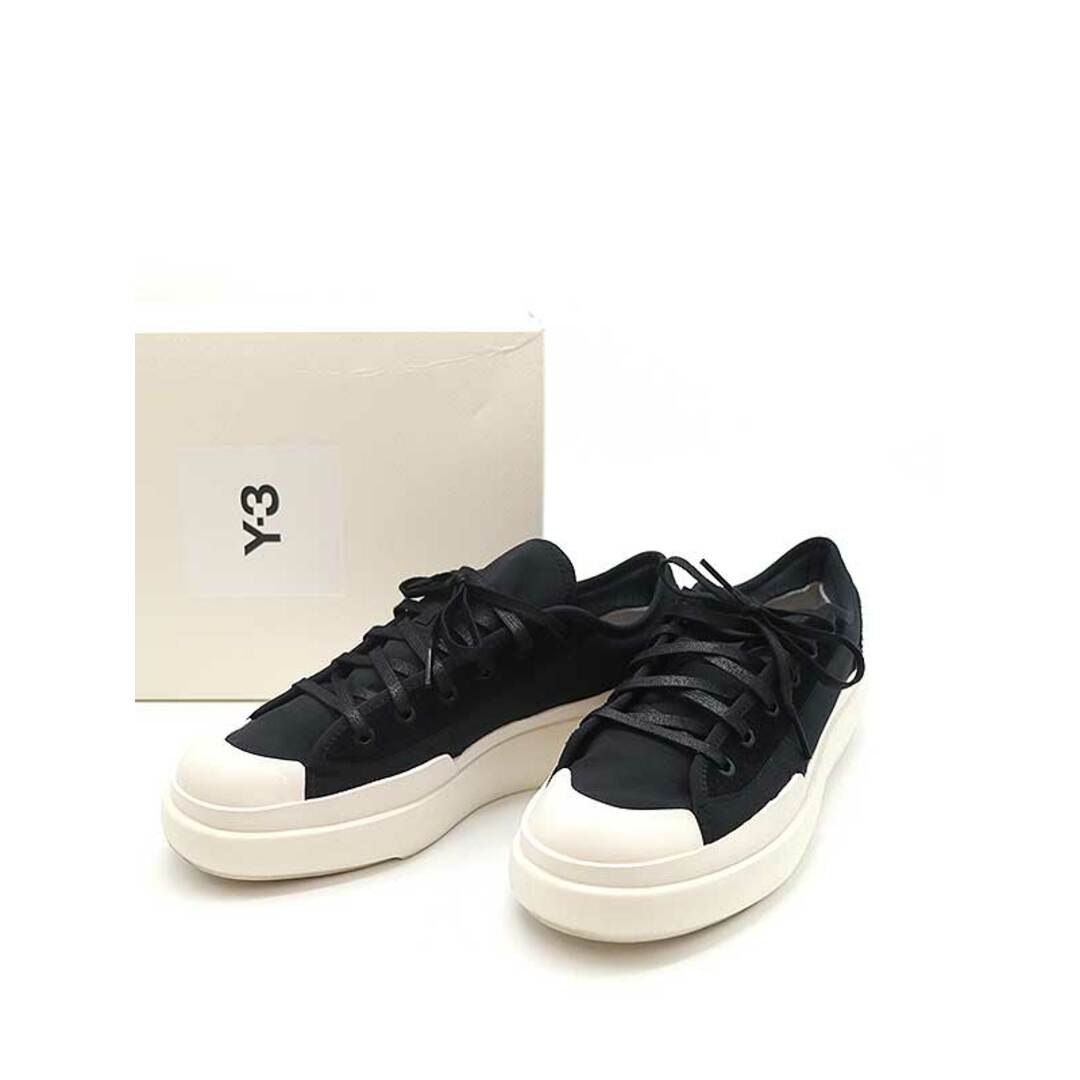 Y-3 ワイスリー AJATU COURT LOW ローカットスニーカー ブラック×ホワイト 26cm