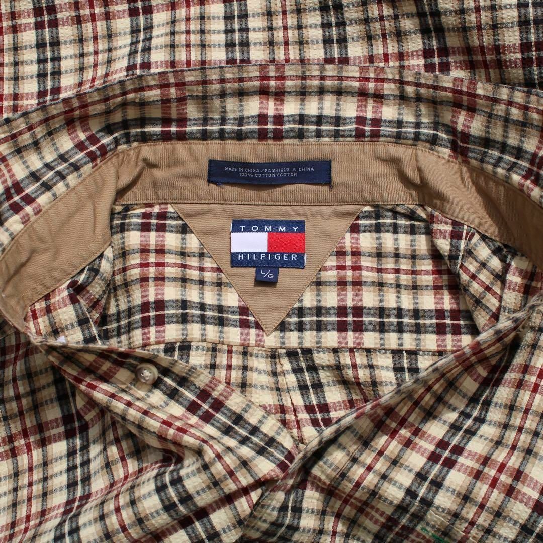 TOMMY HILFIGER(トミーヒルフィガー)のTOMMY HILFIGER 90's シアサッカー生地 古着 L/Sシャツ メンズのトップス(シャツ)の商品写真