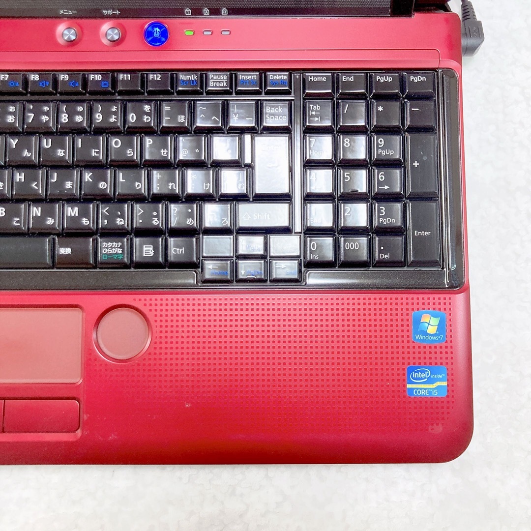 i5‼️SSD256GB✨メモリ8GB❣️ブルーレイ✨WEBカメラ❣️赤ノートパソコン-