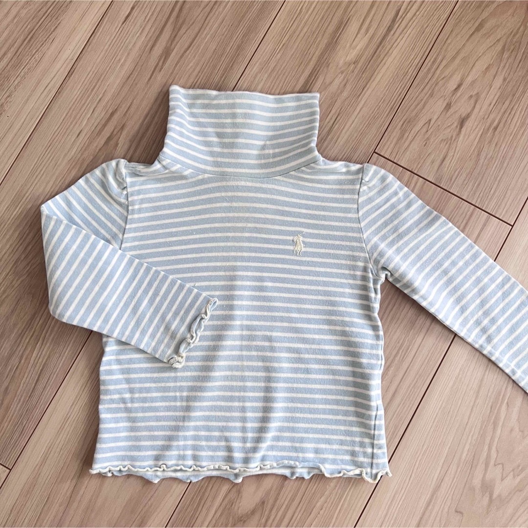 POLO RALPH LAUREN(ポロラルフローレン)のラルフローレン　ボーダータートルネック90 キッズ/ベビー/マタニティのキッズ服女の子用(90cm~)(Tシャツ/カットソー)の商品写真