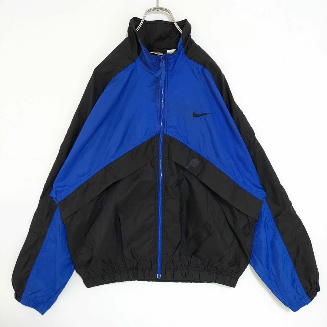 NIKE - 90s 00s ナイキ NIKE 稀少白タグ M ナイロンジャケット 青黒 ...