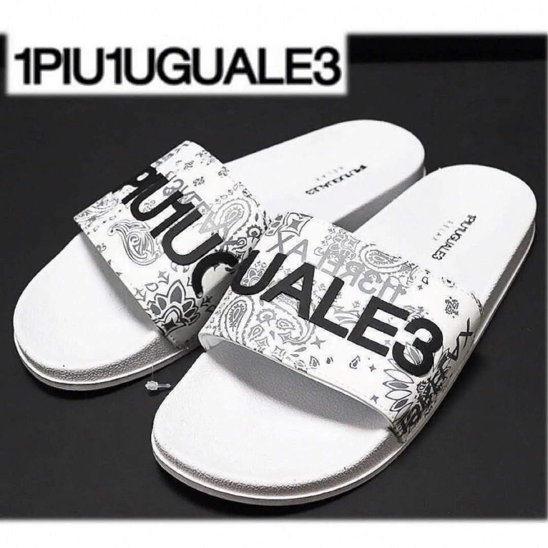 《1PIU1UGUALE3》新品 ペイズリー柄シャワーサンダル(29cm)