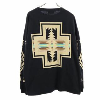 ペンドルトン(PENDLETON)の未使用 ペンドルトン バックプリント 長袖 Tシャツ XL ブラック系 PENDLETON ロンT ロゴ メンズ 【中古】  【230918】(Tシャツ/カットソー(半袖/袖なし))