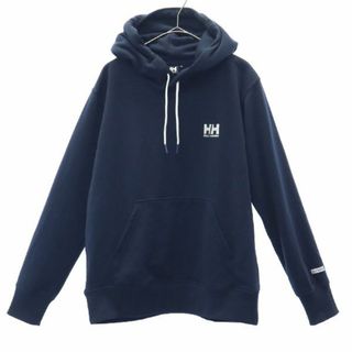 ヘリーハンセン(HELLY HANSEN)のヘリーハンセン 刺繍 スウェットパーカー WL ネイビー HELLY HANSEN プルオーバー ロゴ レディース 【中古】  【230918】(パーカー)