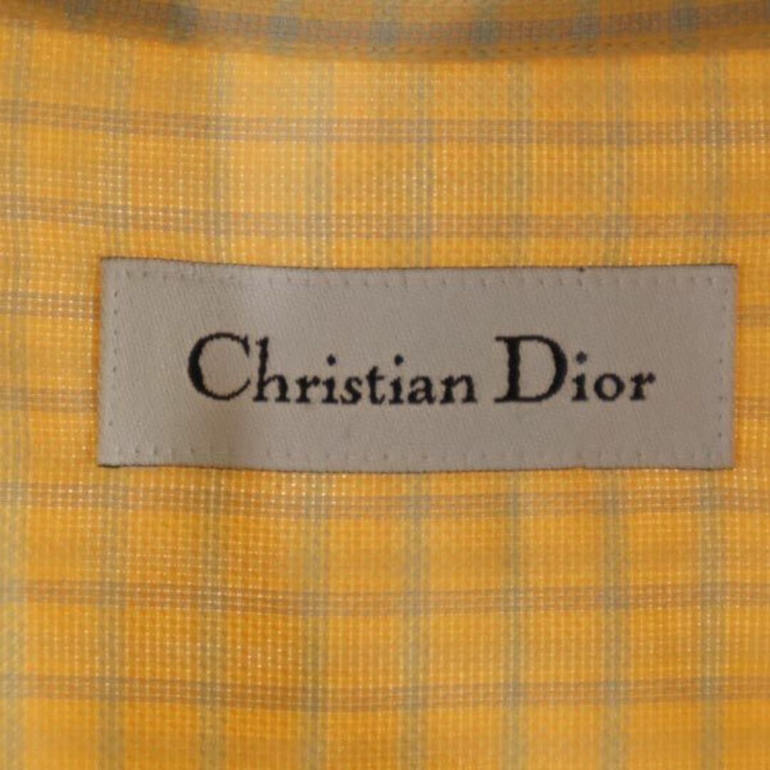 Christian Dior クリスチャンディオール チェック 長袖シャツ