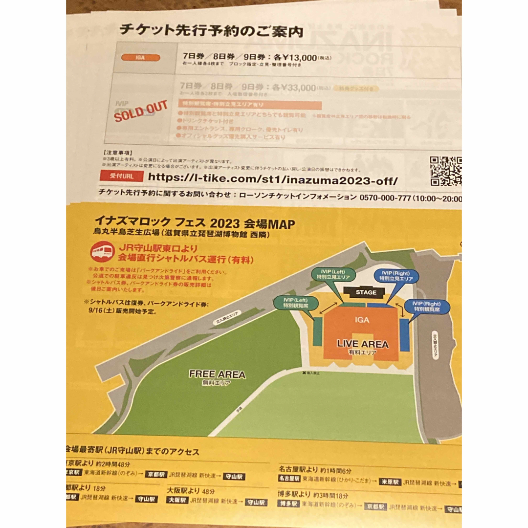 専用ページ】イナズマロックフェス IGA 9日券-