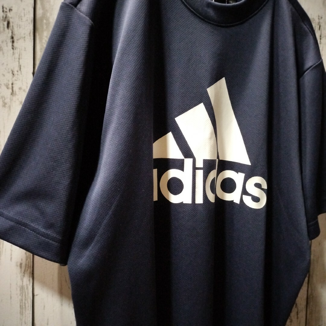 adidas(アディダス)のアディダス　adidas　ドライTシャツ　古着 メンズのトップス(Tシャツ/カットソー(半袖/袖なし))の商品写真