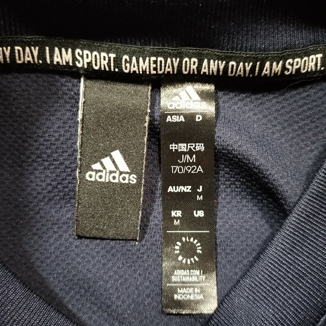 adidas(アディダス)のアディダス　adidas　ドライTシャツ　古着 メンズのトップス(Tシャツ/カットソー(半袖/袖なし))の商品写真