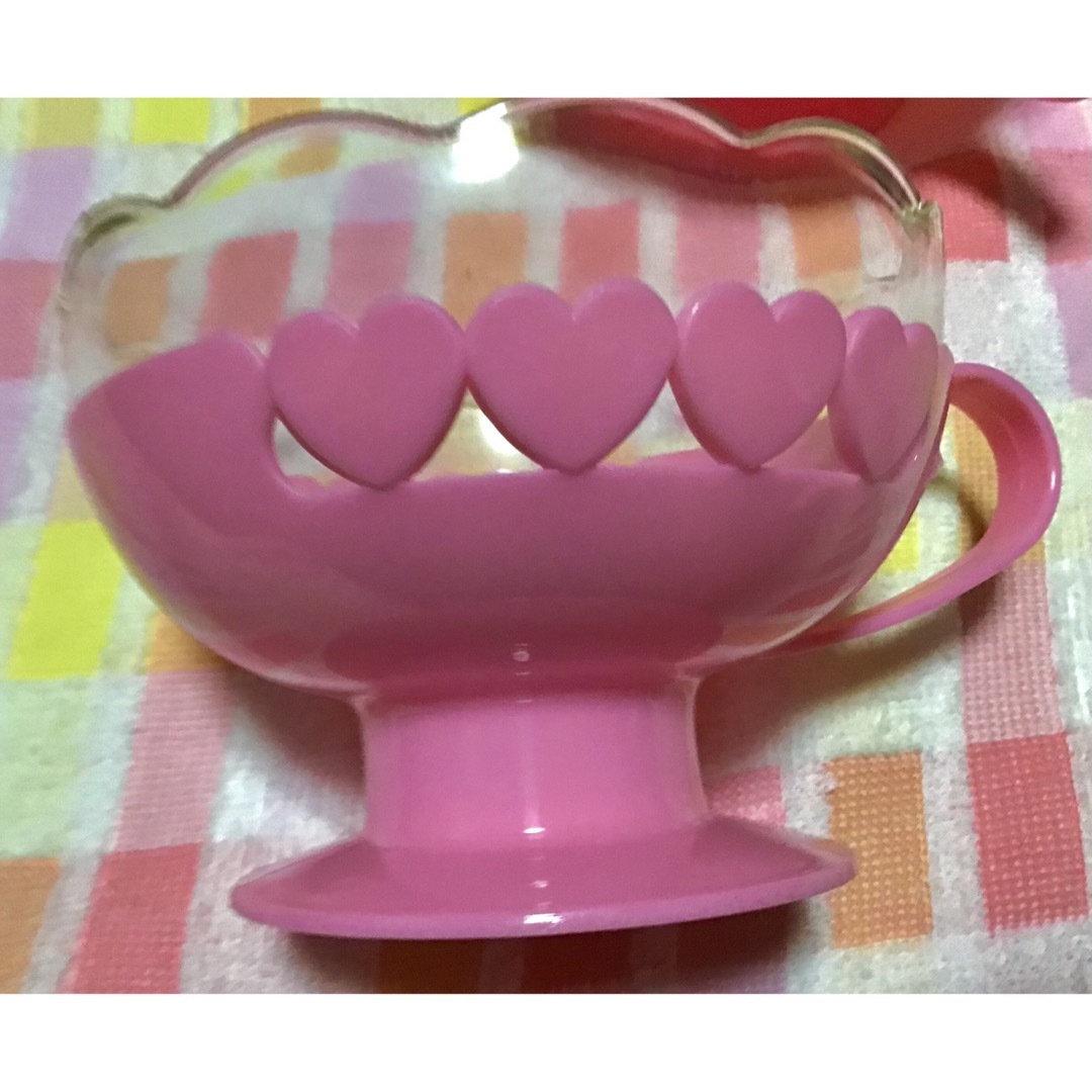 【♡のデザートカップ】10個　レトロポップ⭐︎　ピンク\u0026グリーン　PLUSSY