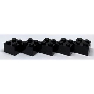 LEGO パーツ　ブロック　黒　2×2　5個(知育玩具)