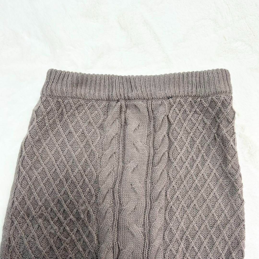GRL(グレイル)のF750【ロングニットスカート】Ｍ（グレイル）ケーブル編み　秋冬　綺麗め　上品 レディースのスカート(ロングスカート)の商品写真