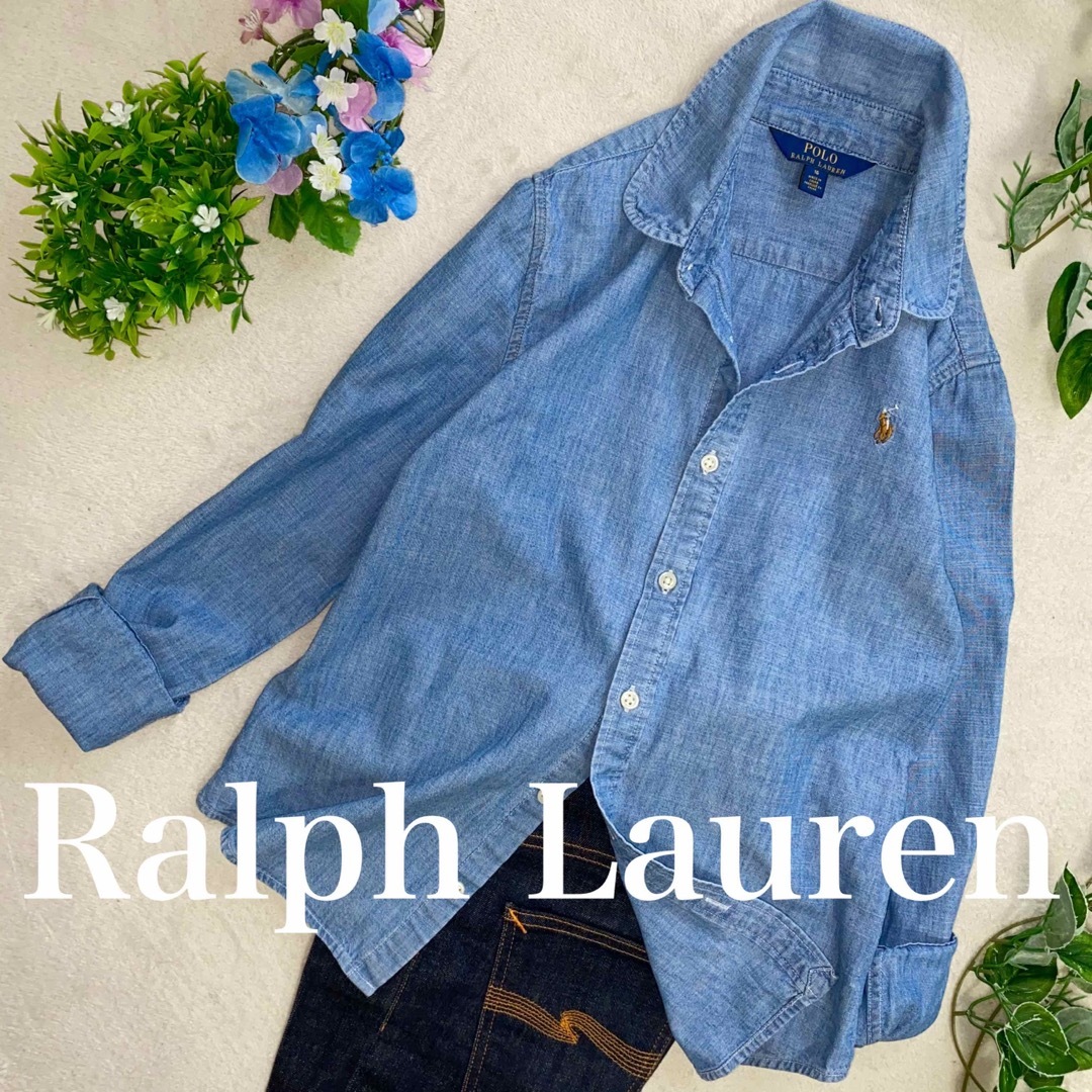 POLO RALPH LAUREN(ポロラルフローレン)のRalph Lauren  シャンブレー　ダンガリー　S位　長袖シャツ　正規品 レディースのトップス(シャツ/ブラウス(長袖/七分))の商品写真