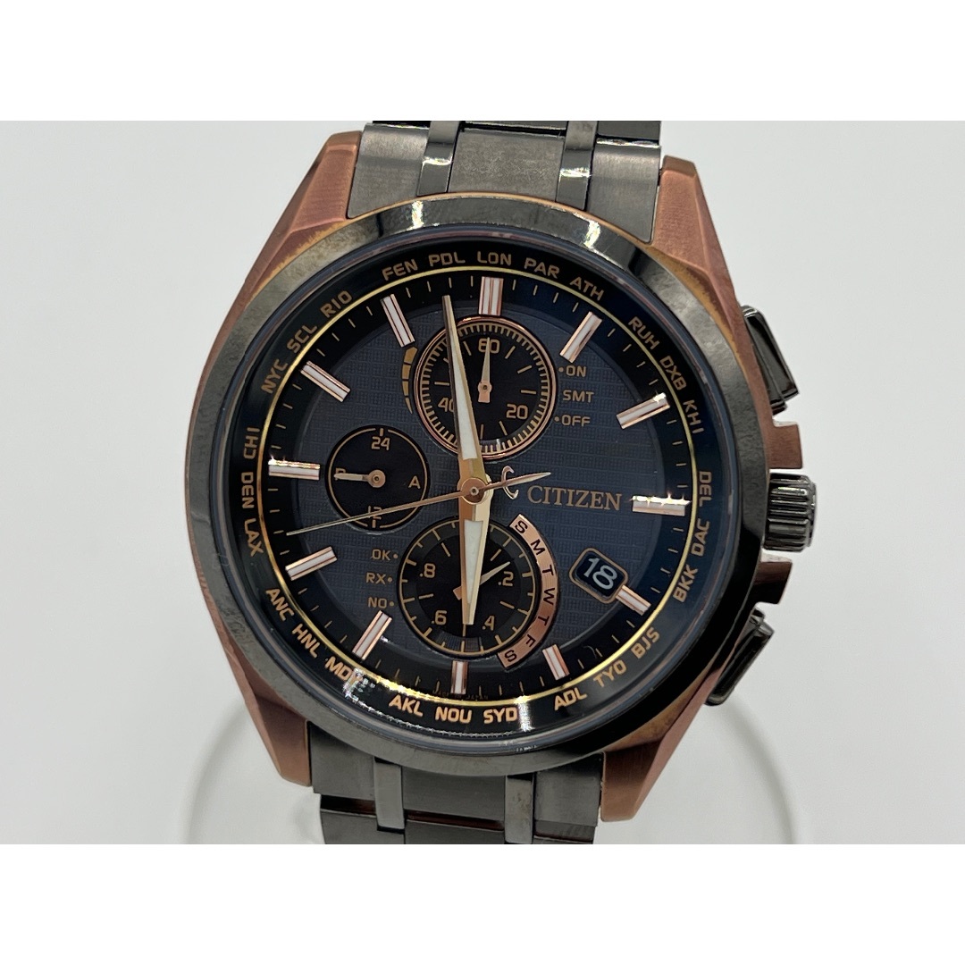 CITIZEN - CITIZEN シチズン アテッサ eco-drive エコドライブ メンズウォッチ ソーラー電波 腕時計 チタン H804-T021395 美品