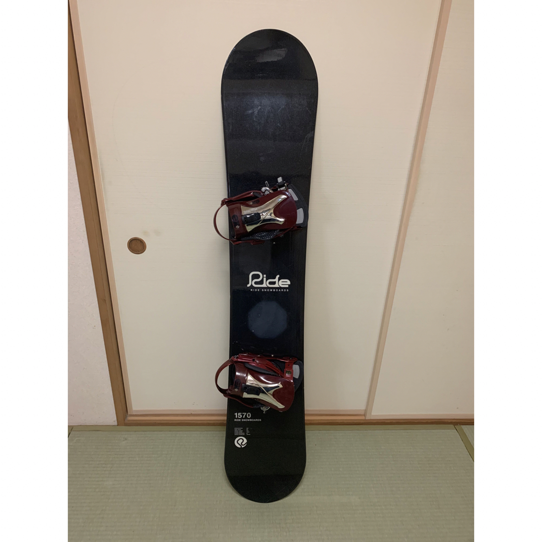 【セット】RIDEのスノーボード157cm,ビンディング,BURTONのケースボード