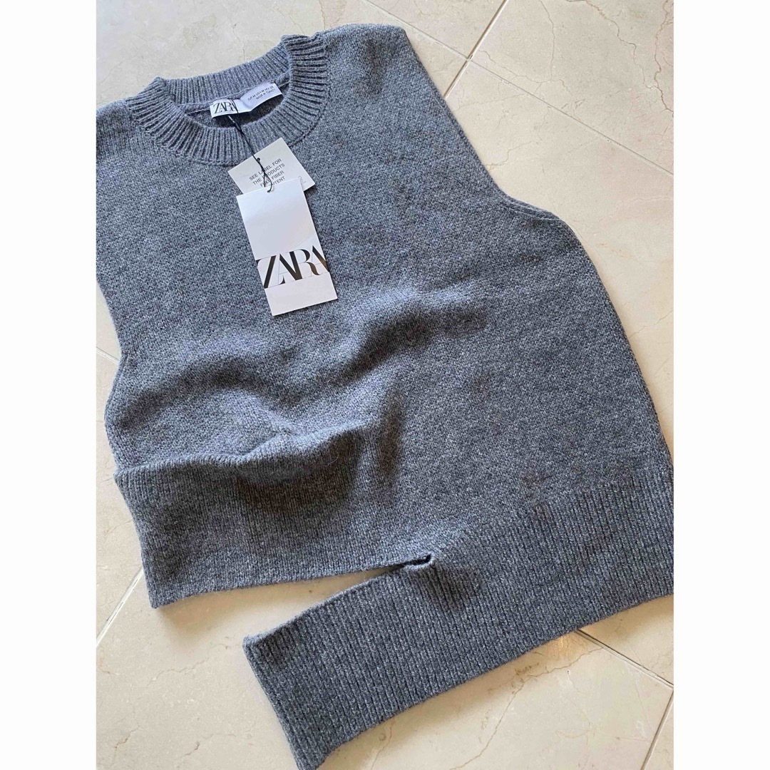 ZARA - ZARA ウールブレンド ニットベスト カットアウト moussy Liten