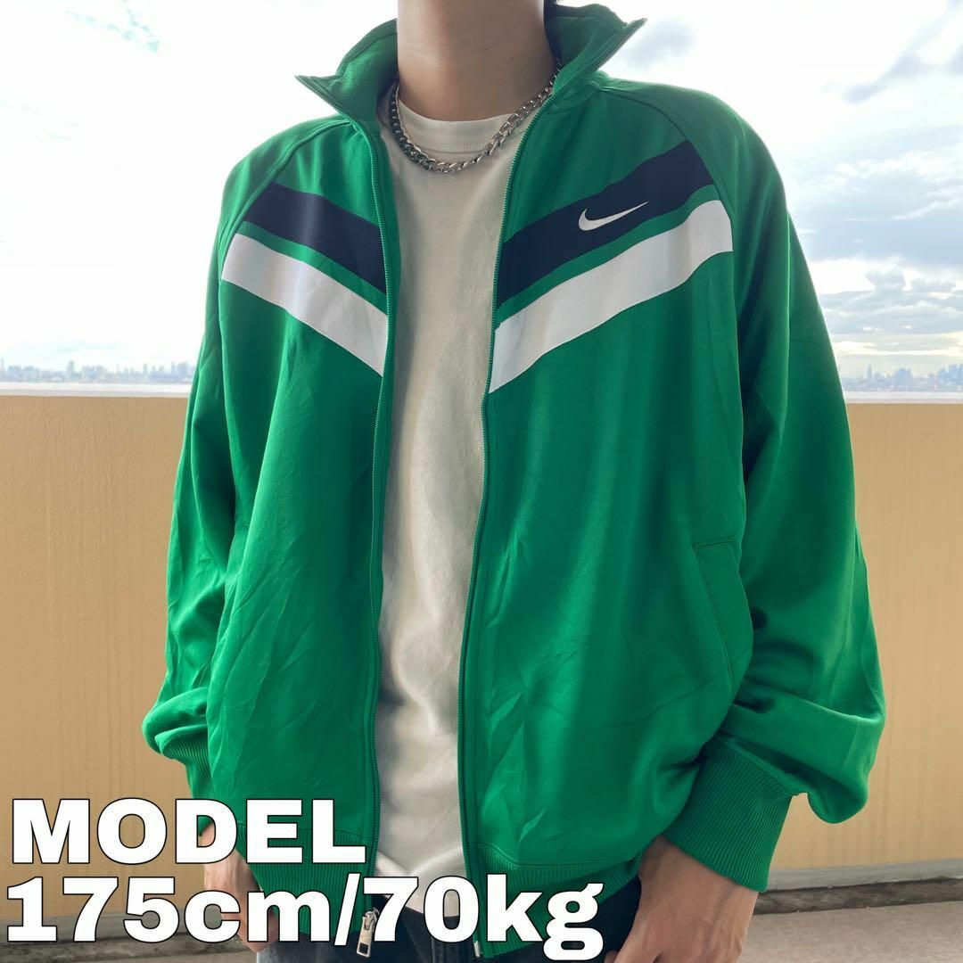 NIKE フルジップ ジャージ XXL 緑 黄緑 白