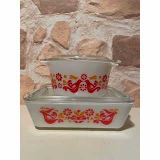 パイレックス(Pyrex)のオールドパイレックス フレンドシップ キャセロール＆リフset(容器)