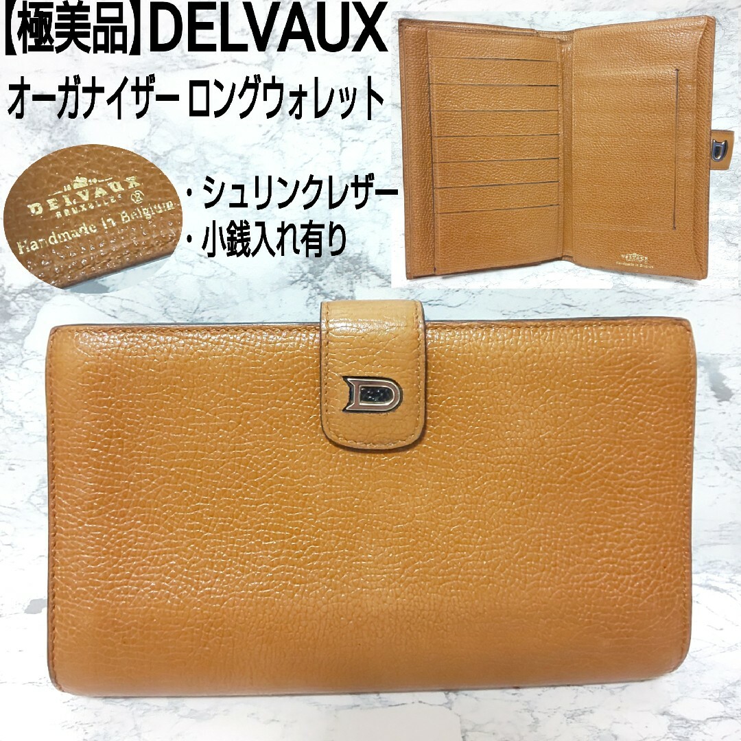 【極美品】DELVAUX オーガナイザー ロングウォレット シュリンクレザー