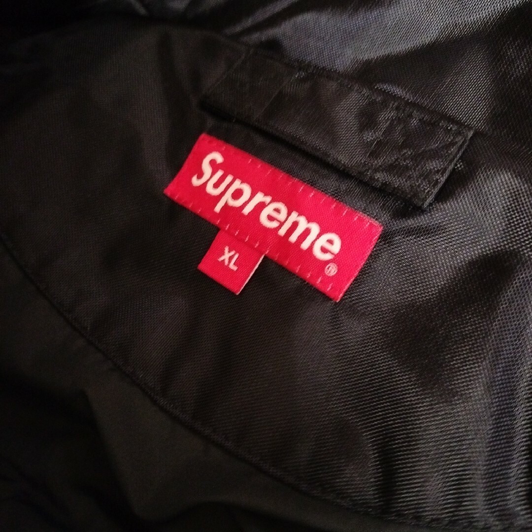 23ss Supreme stripe puffer jacket ブラックXL | www.innoveering.net